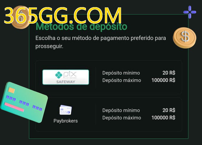 O cassino 365GG.COMbet oferece uma grande variedade de métodos de pagamento