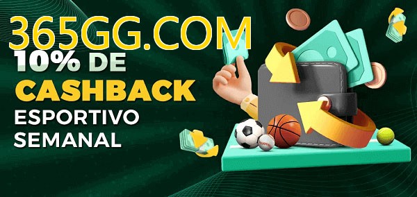 10% de bônus de cashback na 365GG.COM